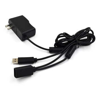 Must AC 100V-240V Toide ELI/USA/UK Plug Adapter USB-Laadimine Laadija Microsoft Xbox 360 Kinect Sensor