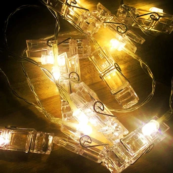 1,5 M 10 LED Vanik-Kaardi Foto Clip Led String Haldjas Tuled Akuga Jõulud Vanikud Pulm Valentines Teenetemärgi