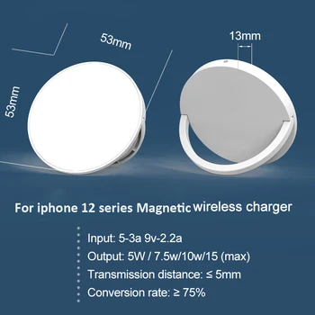 15W Magnet Traadita Laadimise iPhone 12 Juhtmeta Laadija-tähega Kaabel Magnet Kiire Laadija iPhone 12 Pro Max 12 Mini