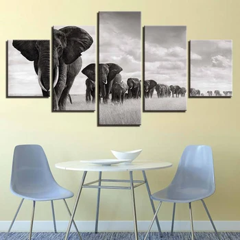 5 Tükki/Set Must Elevant Tänapäeva Loomade Plakatid ja Pildid Lõuendile Maali Seina Pildid elutuba Home Decor Raamimata