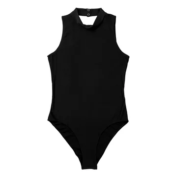 Naiste kogu Keha Õhuke Ujumistrikoo Päitsed Kaela Supelrõivad Kõrge Lõigatud Leotard Bodysuit Võimlemine Leotard Ujumine Ülikond Vann Riided