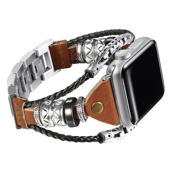 Nahast Asendamine Rihm Apple Watch Band 38mm 42mm Seeria 5 4 3 2 Käevõru Randme Watchband Apple Watch Band 44mm 40mm