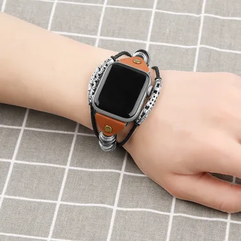 Nahast Asendamine Rihm Apple Watch Band 38mm 42mm Seeria 5 4 3 2 Käevõru Randme Watchband Apple Watch Band 44mm 40mm