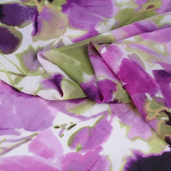 Värviline Print Silk Georgette Kangast Suvine Kleit 135cm lai 12Momme Moe riie DIY Õmblemine 2018 MÜÜK Uus KUUM