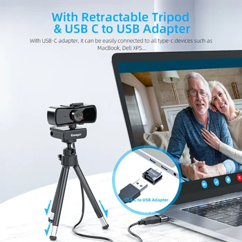 Essager C3 1080P Full HD Webcam veebikaamera PC-Arvuti Sülearvuti USB veebikaamera Koos Mikrofoniga, Autofookus WebCamera Youtube'