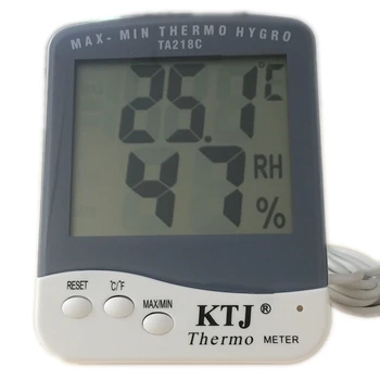 LCD Leibkonna Laua Digitaalne Termomeeter Hygrometer Max/Min Siseruumides, Väljas Temperatuur Niiskus Meeter 1,5 M Anduri Sond