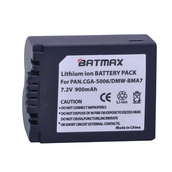Batmax CGA-S006 CGR S006E S006 Aku +LED Dual USB Laadija Tüüp C Panasonic DMC-FZ7 FZ8 FZ18 FZ28 FZ30 FZ35 FZ38 FZ50
