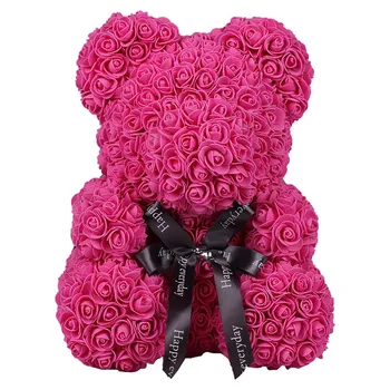 Kunstlik lill, roos karu 38 cm surematu lill karu sõbrapäeva kingitus, pulm teenetemärgi