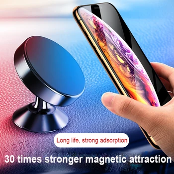 360 Kraadi Pöörlev Magnet Auto Telefoni Omaniku iPhone 8 9 10 11 X Telefoni GPS Magnet Auto mount Telefoni Omanik Kleepida Auto Omanik