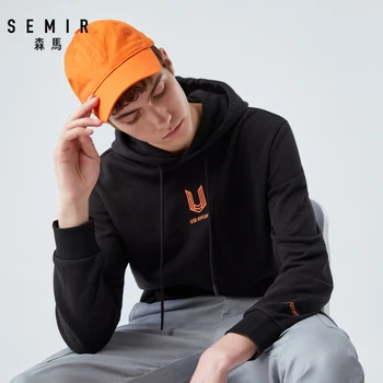 SEMIR Sweatershirt meeste kapuutsiga hupparit 2019 aasta sügisel uus korea tikandid kapuutsiga meeste-noorte puuvill hupparit tõusulaine brändi