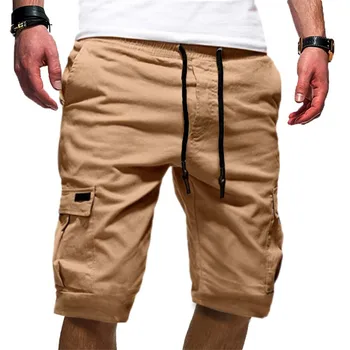 Moodsad mehed on isiksuse vabaaja värviga sidemega multi-tasku sport lühikesed püksid mugavad suve värviga sidemega 02*