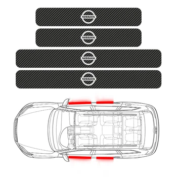 4tk 3d Auto künnise carbon fiber kleebis jaoks nissan nismo qashqai murano x-trail x-trail teana 2016 ukse pedaali stiil