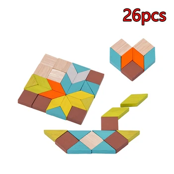 3D-Baby Clapper Montessori Hariduslik mänguasi Puidust Puzzle on Puidust Meele Pusle Aju Koolitus Intellektuaalse Mänguasi Kingitus