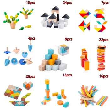 3D-Baby Clapper Montessori Hariduslik mänguasi Puidust Puzzle on Puidust Meele Pusle Aju Koolitus Intellektuaalse Mänguasi Kingitus