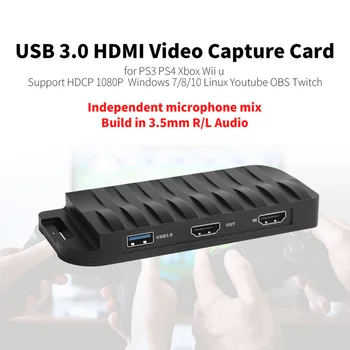 4K HDMI-USB3.0 Video Capture Koo Nagu Cam Link DSLR kaamera