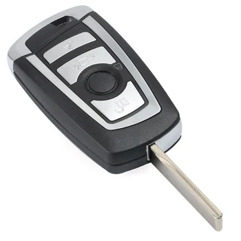 KEYECU CAS2 Kohandatud Flip Remote Key 4 Nuppu 315MHz PCF7942 jaoks BMW E60 5-Seeria, E63 6-Seeria 2004-2006 HU92 FCC: KR55WK47