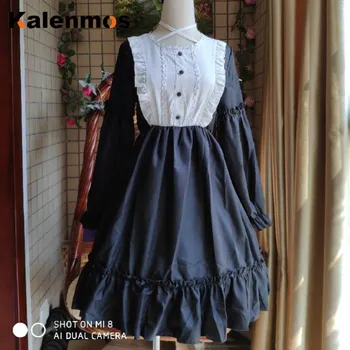 Gooti Lolita Kleit Naiste Jaapani Kawaii Palace Printsess Bow Lace Magusad Kleidid Ja Vintage Renessanss-Muinasjutu Pool Kleit Cosplay