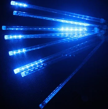 30cm 50cm 8 Torud Veekindel Meteoor Dušš Vihma String LED Tuled Väljas jõuluehe Kodu Puu EL/USA Pistik