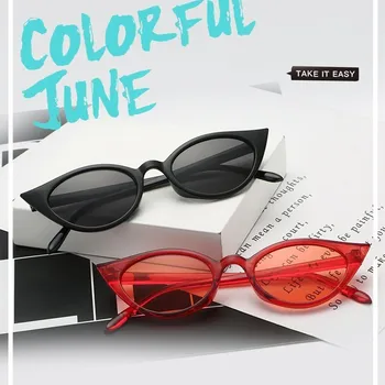 2019 Cateye Naiste Päikeseprillid Classic Retro Vintage Ovaalsed Päikeseprillid Naistele Brändi Disainer Eeywear parima Kvaliteediga UV400 Oculos