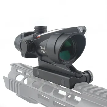 Taktikaline 4X32 Optika Reguleerimisala Reaalne Fiiberoptika Grenn Red Dot Silmist Valgustatud Söövitatud Reticle Jahindus Riflescope Vaatamisväärsused