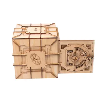 3D Puzzled: Puidust Parool Treasure Box Mehaanilise Jõuülekande Puzzle Ukraina UGEARS Mudel sõbrapäeva Loomingulised Kingitused Grow2