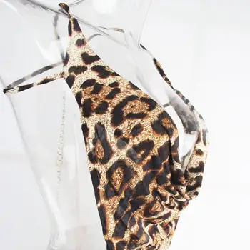 Kinnismõte seksikas leopard neiu kleit pesu backless terasest kett thong erootiline pesu öö fantaasia cosplay mängu lady ühtlane märg