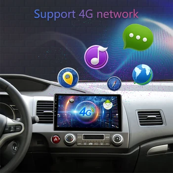 Android 9.0 2 Din 4G+Wifi autoraadio Honda Civic 2005-2011 stereo RDS DSP+48EQ OLEN IPS Ekraan, GPS Navigatsioon Multimeedia Mängija