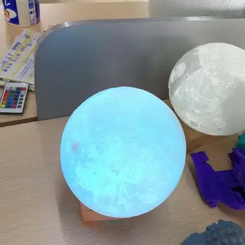 3D Print Kuu lamp 20cm 18cm 15cm Colour Touch USB Led Night Light Elava kultuuri Loov kingitus Dropship koos akuga