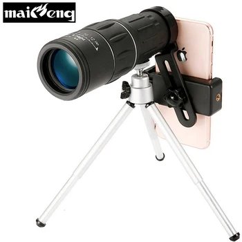 Professionaalne 10X42 HD-Vision Monocular Suure võimsusega Teleskoobi Kaasaskantav Telkimine linnuvaatlus koos Nutitelefoni omanik ja Statiiv