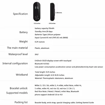 Algne Xiaomi Mi Band 2 Smart Käevõru OLED Touchpad Magada Jälgida Südame löögisagedust IP67, Veekindel Androidi ja IOS Telefonidele
