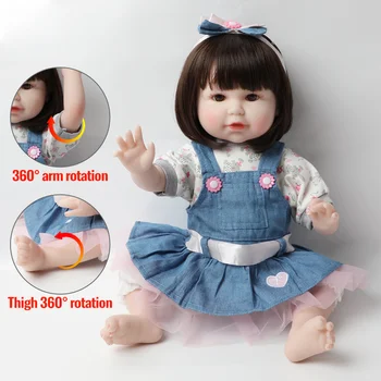 56cm Bebe Silikoon Reborn Nukku 22 Tolline Elus Väikelapse Realistlik Tõetruu real Girl Baby Doll Sünnipäeva Esita Mänguasjad Lastele