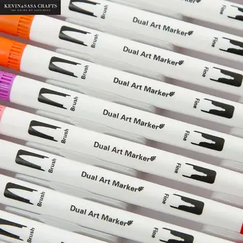 100colors/set Dual Nippi Art Sm-i Pen Kirjatarvete Kunsti Tarnijate Pintsli või Pliiatsi Värvi Esitaja Poolt Esitatud Kevin&sasa Käsitöö