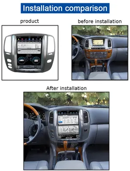12.1 tolline Android Auto Autoradio Mängija Lexus LX470 2007. aasta Auto Multimeedia Video Mängija, GPS Navigeerimine