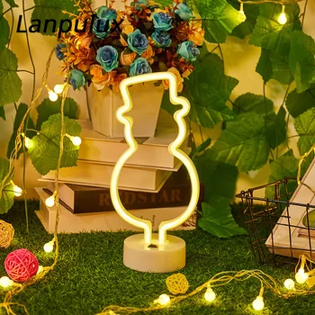 Lanpulux Neoon Öö Lambi Vaal Küülik Ükssarvik Värviline LED Ornament, Puhkemajad, Pulmapidu Decor Kodus põhjal Võistluskalendri Romantiline Kingitus