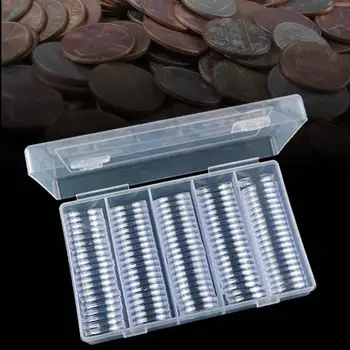 100TK 25mm Plast-Mündi Omanik Kapslid Konteineri Ladustamiseks Organiz Kasti-ja Vahu-või Tihend Müntide Kogumise Müntide Ekraan #D0