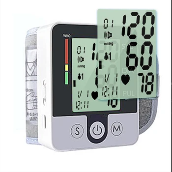 Inglise Või vene keeles Hääl Tonometer Automaatne vererõhu Monitor LCD Ekraan Digitaalne Randme Impulsi Arvesti Sphygmomanometer