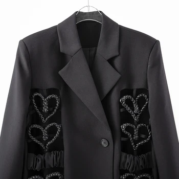 Getspring Naiste Ülikonna Pintsak Segast Liiga Must Pintsak-Jakid Naiste Vintage Casual Must Ülikond Mantlid, Naiste Mood 2020