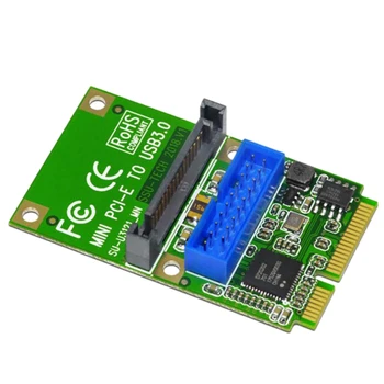 HOT-Mini Pci-E Usb3.0 Kaardi Adapter Mini Pcie To19-Pin-20Pin Usb 3.0 Laiendamise Kaart, 15Pin Sata Power Sadamate Jaoks Töölaual