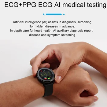 Keha Temperatuuri Mõõtmiseks EKG PPG Smart Watch vererõhku, Hapniku Südame Löögisageduse Smartwatch Mehed Naised IP68 Veekindel