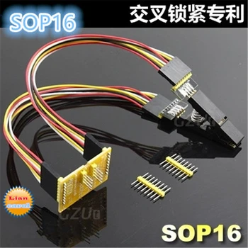 Onepro SOP16 SOP18 test clip Põletada clip IC-line Kitsas keha lai keha läbima Puhastage põleti harja hoidja SPI Programmeur