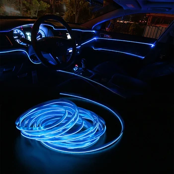 Auto interjööri aksessuaarid atmosfääri lamp EL külm valgus rida LED Ümbritseva Valguse Audi A3 A4 A5 A6 A7 A8 B6 B7 B8 Q3 Q5 Q7 S3 S4