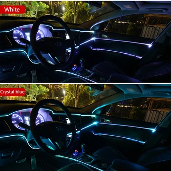 Auto interjööri aksessuaarid atmosfääri lamp EL külm valgus rida LED Ümbritseva Valguse Audi A3 A4 A5 A6 A7 A8 B6 B7 B8 Q3 Q5 Q7 S3 S4