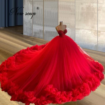 Beaded Õhtukleidid Punane Vaip Kleidid 2021 Väga Pundunud Ametlik Rüü De Iltamat Lähis-Ida Tanssiaiset Kleit Pikk Dubai Poole Hommikumantlid