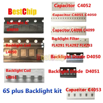 5sets(100tk)/palju LED Back light Juhi iphone 6s pluss taustavalguse parandus komplekt ic U4050 + Süütepool L4050 L4051 +Diood D4050 D4051+Capa