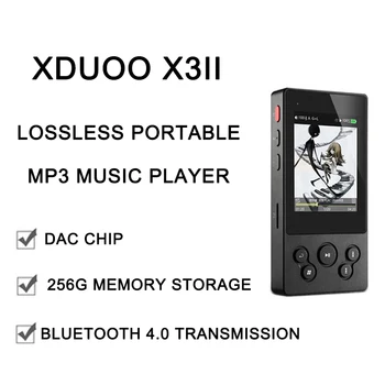 XDuoo X3II X3 II-USB-DAC Mp3-Mängija, Bluetooth 4.0 AK4490 Kaasaskantav HIFI Mp3-Pleier DSD128 Kadudeta MP3/WAV/FLAC player
