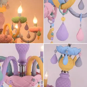 Macaron magus värvi küünal lühter restoran lamp magamistuba lamp laste tuba tüdruk printsess kodu kaunistamiseks lambid.