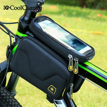 CoolChange Ees Raami Peal mobiiltelefoni Bike Kott 6.2 Tolline Puutetundlik Jalgratta Kott TPÜ Jalgrattasõit Kott Topelt Kott MTB Tarvik