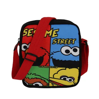 Sesame Street cookie Monster Lõuend lapsed Tüdrukud Messenger Õla Crossbody kott mobiili Tasku Cute Cartoon Rahakott