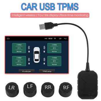VODOOL TPMS Android rehvirõhu Sensor Monitor USB 3.0 Android Auto DVD, Auto Raadio Multimeedia Mängija