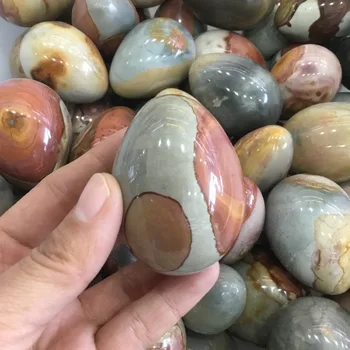 70-80mm Loomulik ookeani jasper Muna mineraalaineid kristall tervendav kivi muna